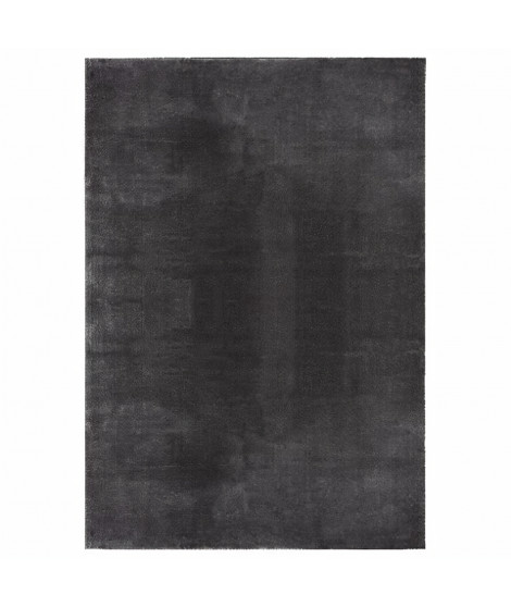 NAZAR Tapis shaggy style moderne - 80x150 cm - Gris anthracite