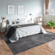 NAZAR Tapis shaggy style moderne - 80x150 cm - Gris anthracite