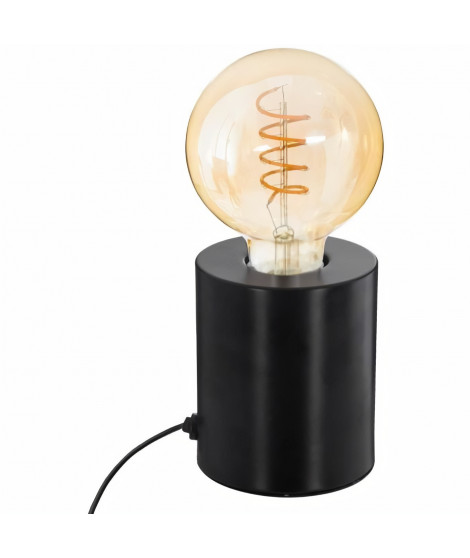 Lampe Socle Metal - Saba - Noir - H 10,5 cm