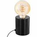 Lampe Socle Metal - Saba - Noir - H 10,5 cm