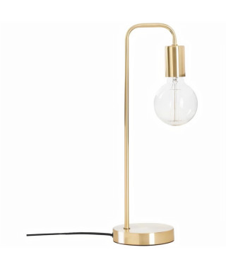 Lampe droit Metal et ciment - Keli - Doré - H 45 cm