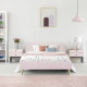 Lit adulte scandinave - Velours Rose - Sommier inclus - 140 x 190 cm - SVEA