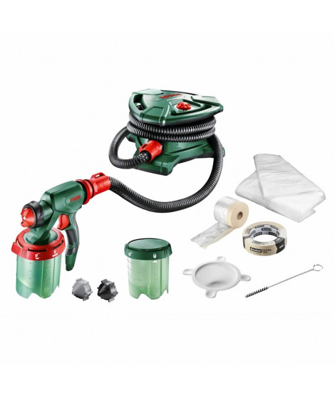 Pistolet a peinture BOSCH - PFS 5000 E + scotch + bache + autres accessoires