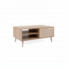 Table basse 1 abattant 1 niche - Décor chene sonoma - L 100 x P 46 x H 60 cm - BALI