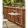 Table de balcon rabattable en Acier - 60 x 78 x 86-101 cm - Rose