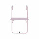 Table de balcon rabattable en Acier - 60 x 78 x 86-101 cm - Rose