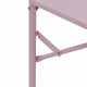 Table de balcon rabattable en Acier - 60 x 78 x 86-101 cm - Rose
