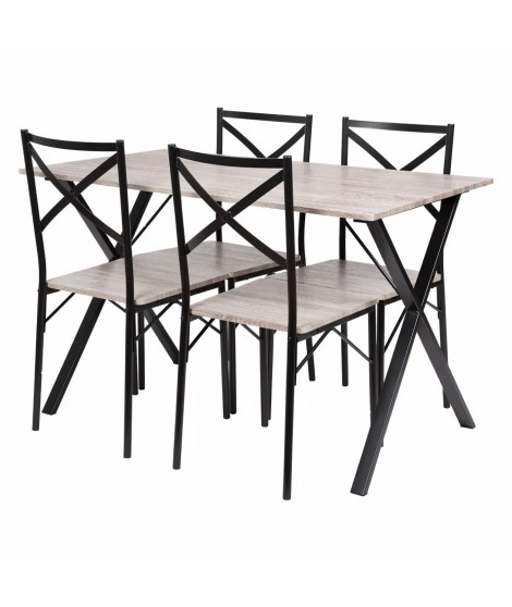 Ensemble de 1 table avec 4 chaises - COUNTRY