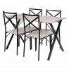 Ensemble de 1 table avec 4 chaises - COUNTRY