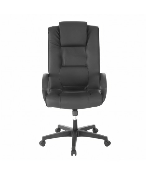 Chaise de bureau - Simili Noir - L 69 x P 69 x H 124 cm - QUADRA
