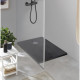 OCEANIC Receveur de douche en résine - Rectangulaire - 120x90x3,5 cm - Gris anthracite - Bonde de vidage et pieds inclus - Mo…