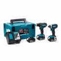 Ensemble de 2 machines Makita DLX2127TJ1 18V 5.0Ah - Perceuse Visseuse DDF482 - Visseuse a chocs DTD152