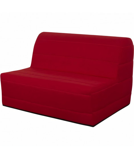 Banquette BZ 140x190 - Tissu rouge - MELISSA