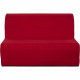 Banquette BZ 140x190 - Tissu rouge - MELISSA