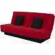 Banquette Clic clac 120x190 - Tissu rouge - MELISSA