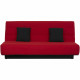 Banquette Clic clac 120x190 - Tissu rouge - MELISSA