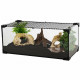 ZOLUX Terrarium Karapas pour tortue terreste - L 60,5 x p 30,5 x h 25,5 cm - Noir