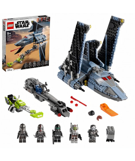 LEGO 75314 Star Wars La Navette d'Attaque du Bad Batch, Jouet pour Enfants de 9 ans et Plus avec 5 Figurines LEGO Star Wars