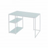 Bureau en metal - Blanc - L 110 x P 55 x H 75 cm - CORY