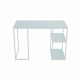 Bureau en metal - Blanc - L 110 x P 55 x H 75 cm - CORY