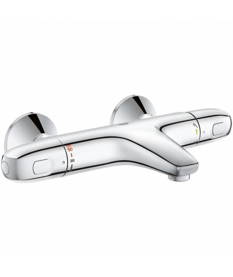 GROHE Mitigeur thermostatique bain/douche Grohtherm 1000 34439003 - Limiteur de température - Economie d'eau - Chrome