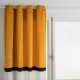 Rideau Bicolore Hôtel Polyester, coton et viscose - 140x260 cm - Jaune ocre