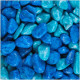 TYROL Graviers vernis pour Aquarium - Tous types de poissons et eaux - Bleu Turquoise - Sac de 2 kg