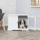 TRIXIE Niche d'intérieur - Taille M - 73 x 53 x 53 cm - Blanc - Pour chien et chat