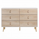 Commode 6 tiroirs - Pieds en bois - KENT