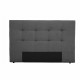 Tete de lit 185 x 120 cm - Tissu Gris Anthracite - Pour couchage 140 / 160 ou 180 - HERA