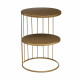 Table d'appoint Kobu design et originale en métal H 52 cm Archi féminin - Doré