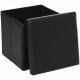 Pouf pliant PVC - Noir