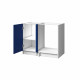 EXTRA - Meuble d'Angle de cuisine 100cm - Bleu Mat