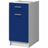 EXTRA - Meuble bas de cuisine 40cm 1 Tiroir - Bleu Mat