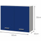 EXTRA - Meuble haut de cuisine 80cm 2 Portes  -  Bleu Mat