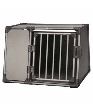 TRIXIE Box de transport - Aluminium - L : 92 x 64 x 78 cm - Gris graphite - Pour chien