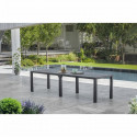 Table de Jardin coloris graphite - finition bois - ALLIBERT BY KETER  modulable - 8 - 10 personnes - JULIE