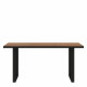 Table a manger - Décor chene et noir et pieds métal - L 160 x P 90 x H 74,1 cm - SEWILL