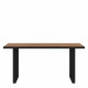 Table a manger - Décor chene et noir et pieds métal - L 160 x P 90 x H 74,1 cm - SEWILL