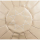 FESA Pouf Marocain - Ø 50 x H 30 cm - Beige