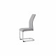 JANE Lot de 4 chaises - Pied chromé - Tissu gris anthracite - L 42 x P 56 x H 99 cm