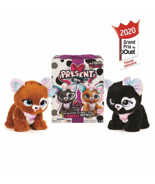 PRESENT PETS Surprise Rainbow Glitter Pups - 6059159 - Peluche chien interactif et sonore - Unboxing - Modele aléatoire