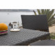 Set Bistrot 2 places - Acier & Résine tressée - Table 65 x 65 cm + 2 chaises - Gris