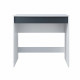 COMPO Bureau 1 tiroir - Blanc et gris - Bicolore Blanc/Gris - L 80 x P 45 x H 75cm