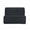 EVA Banquette BZ 120x190 cm 2 places - Tissu Noir - L 122 x P 101 x P 95 cm