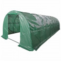 Serre de Jardin tunnel - 24 m2 - Toile en poly?thyl?ne 140g & tube acier diam 18mm