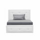 Lit adulet ou enfant 90 x 190 cm + coffre de rangement - Simili blanc - Sommier inclus - VIRGINIE