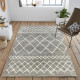 NAZAR Tapis de salon Shaggy ASM200GRI150220 - 150 x 220 cm - Gris