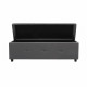 Banc coffre - Bout de lit Simili gris Classique - L 140 cm