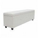 Banc coffre - Bout de lit Simili blanc Classique - L 140 cm